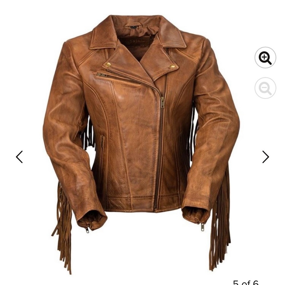 Whet Blu Daisy (First Manufacturing) Motorcycle jacket in Brown (whiskey)
